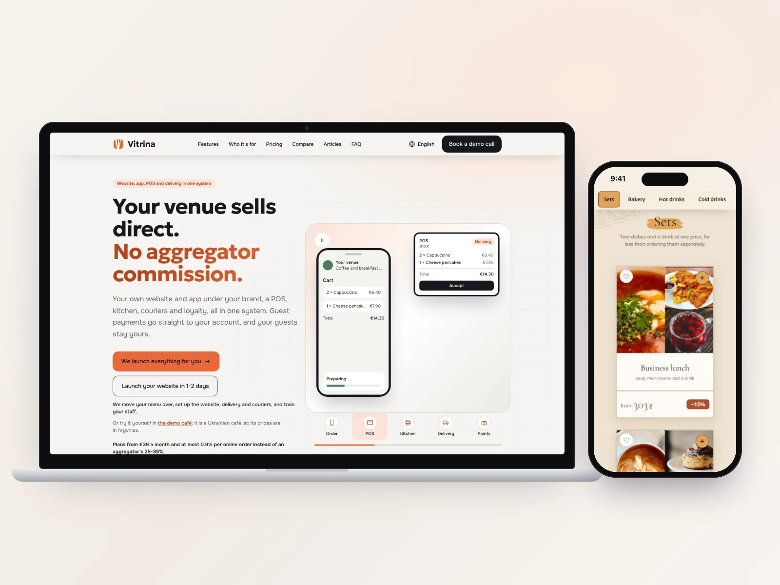Vitrina: Our white-label platform for cafés
